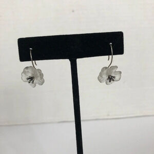 925  Frosted Flower Earrings